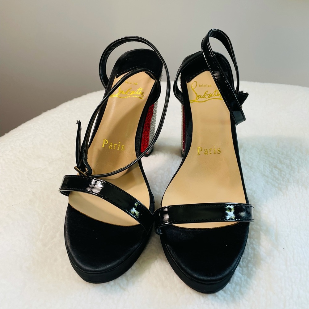 Open sandals with bedazzled heels - Picture 5 of 6
